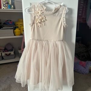 Cat & Jack Cream Dress with Floral Details